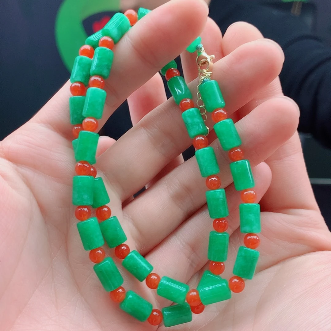 翡翠银S925镶嵌颈饰