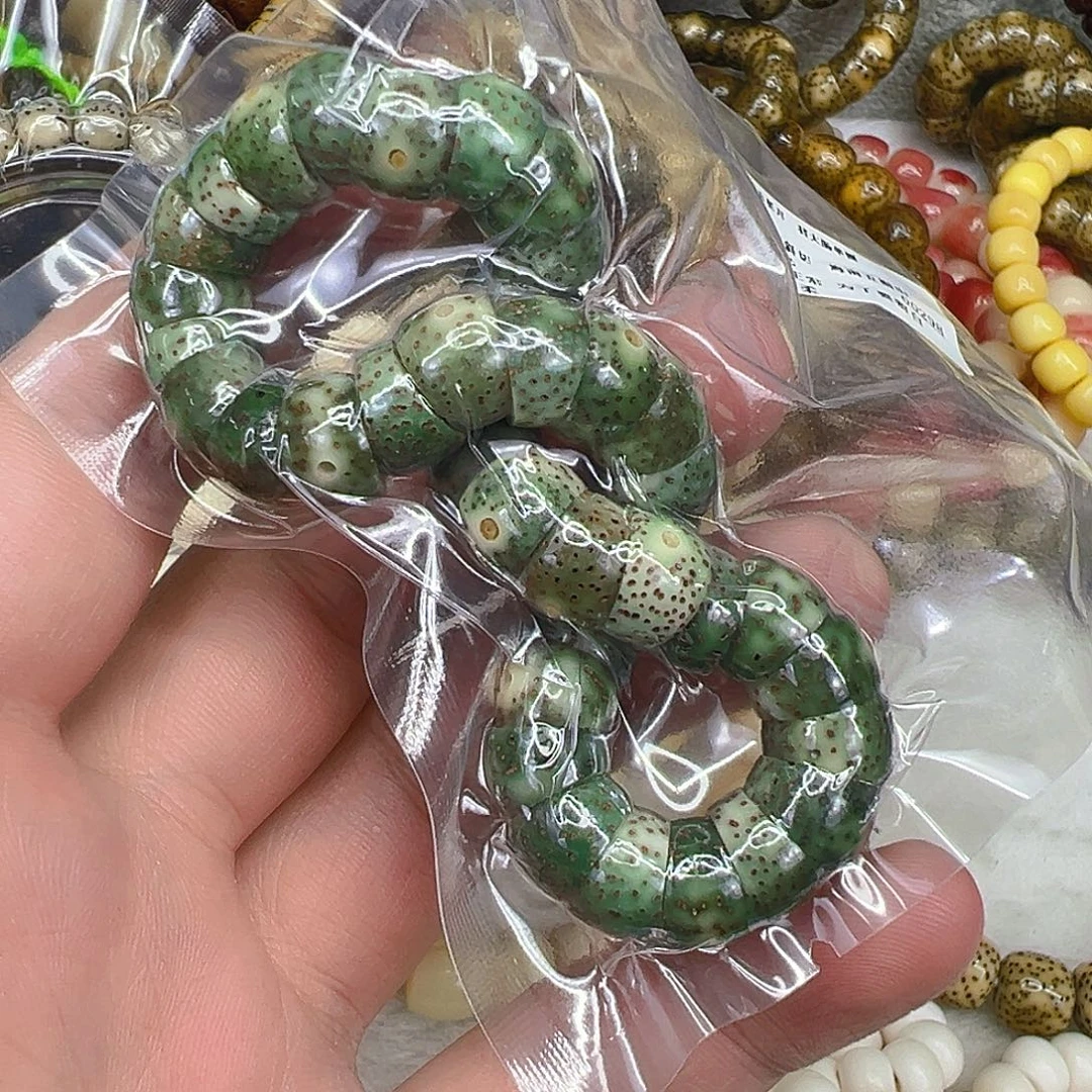 手串星月菩提101绿星月菩提大肠单圈1.0