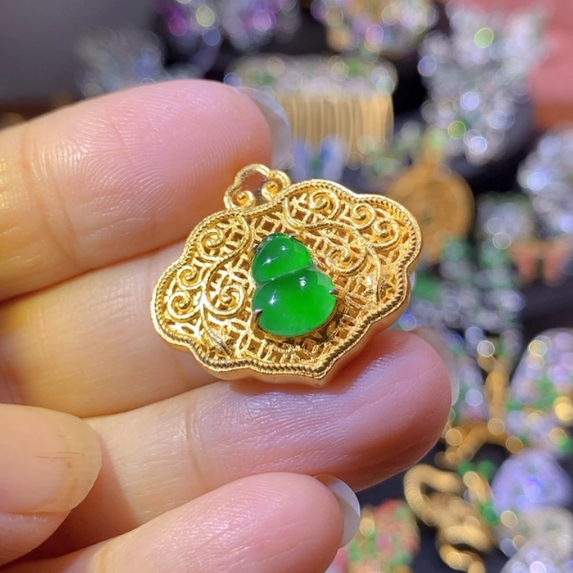 【闪购商品】银S925镶嵌挂件翡翠