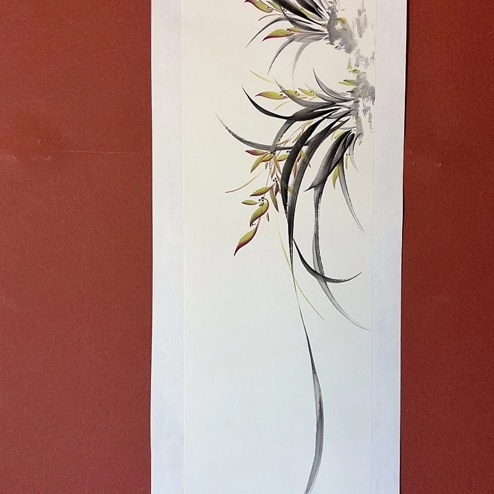 国画听兰老师花鸟