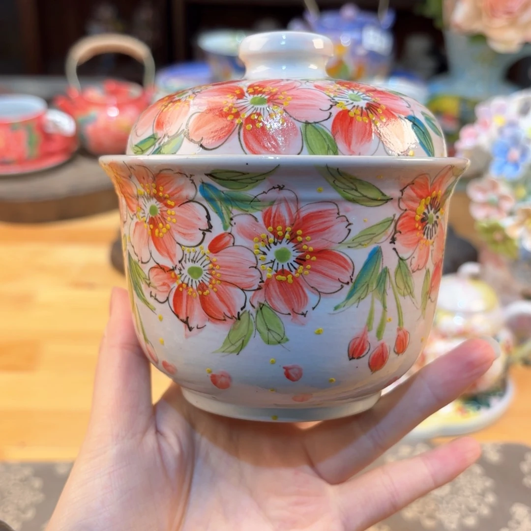 景德镇手绘高温釉下彩陶瓷茶具