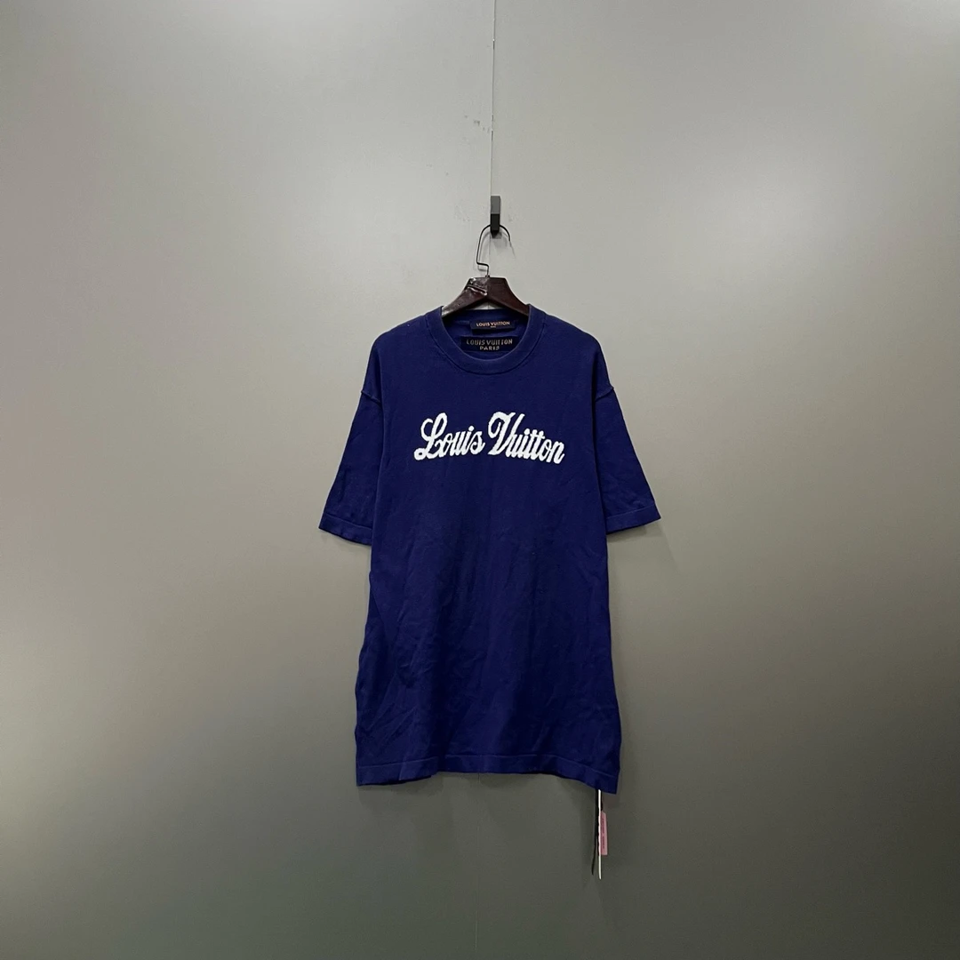 95新 LouisVuitton/路易威登  lv 针织logo短袖 L码/95新