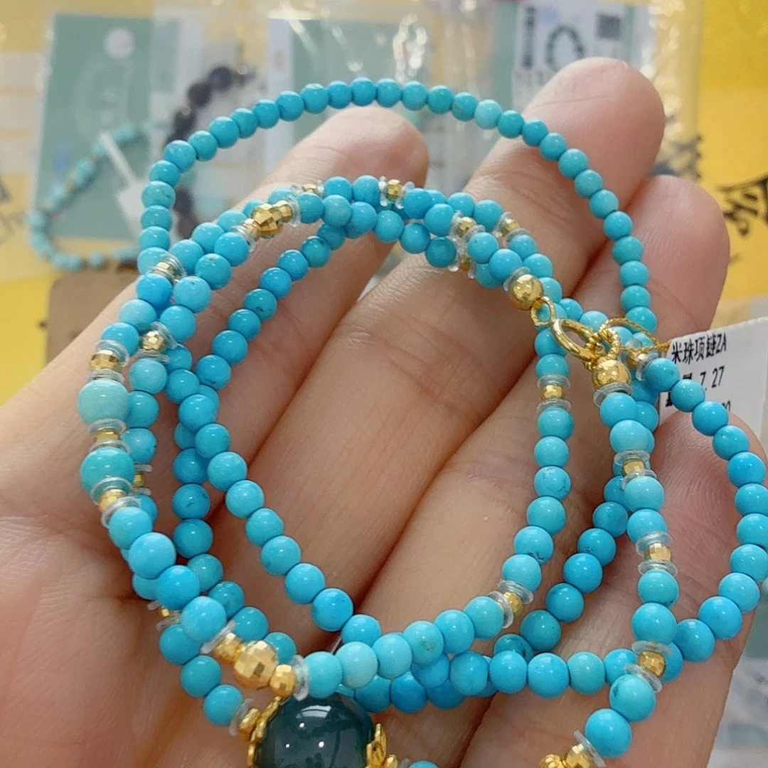 绿松石18K金镶嵌珠宝奇石