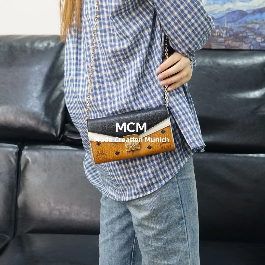 95新 MCM 拼色链条包/AR02317616/7616