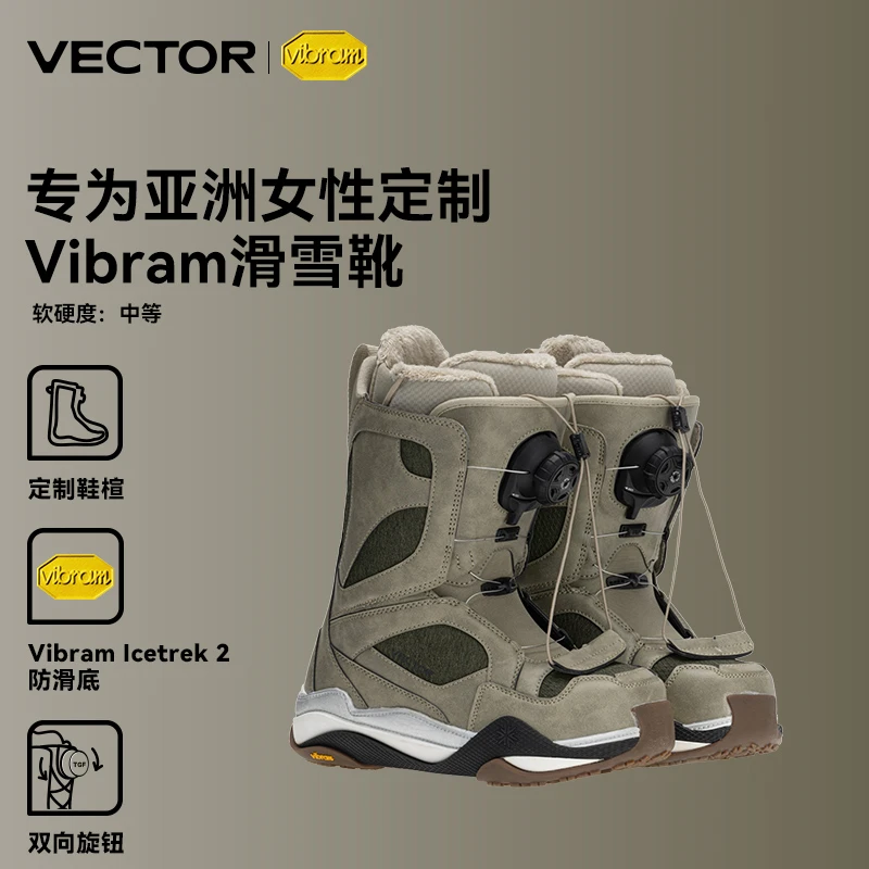 VECTOR【商城市集】快穿滑雪鞋成人保暖防滑耐磨单板雪鞋滑雪装备