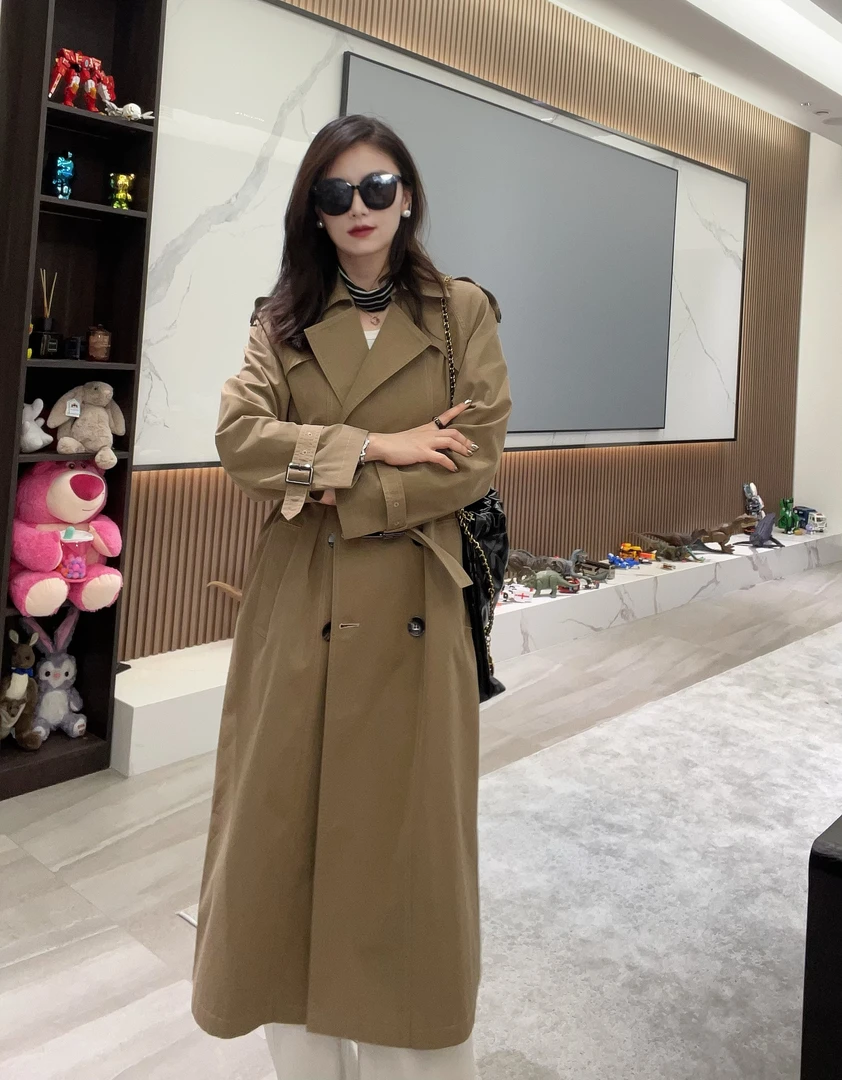 2025新款风衣设计高级感款式休闲中长款外套女-656