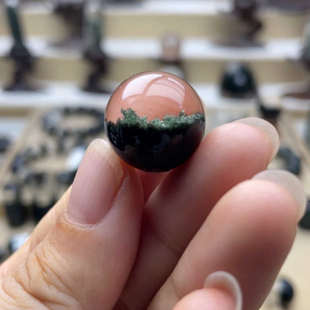 水晶颈饰未镶嵌绿幽灵聚宝盆单珠