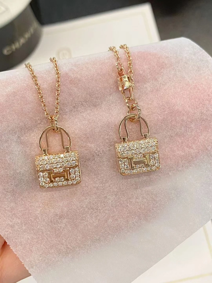 【CHERISH】18k 包包套链天然钻石（多样性发其一）