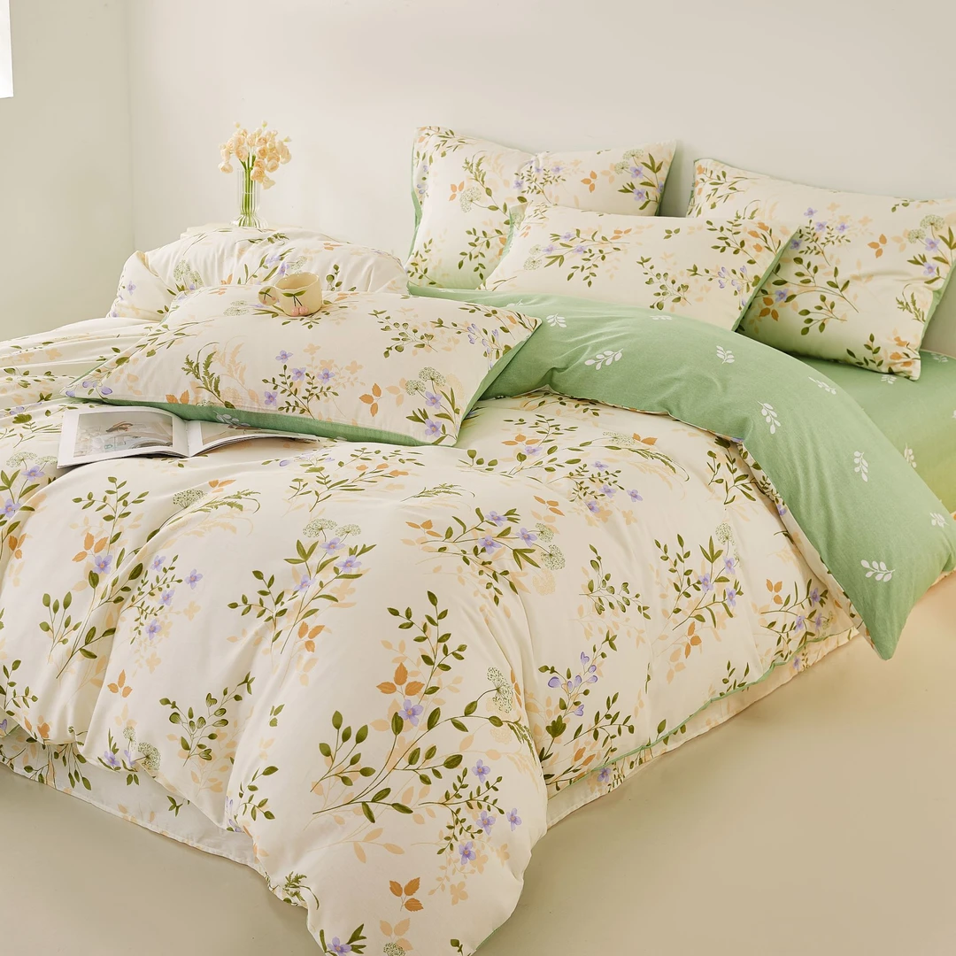 全棉100棉四件套斜纹棉印花四季款床上用品单人学生宿舍三件套