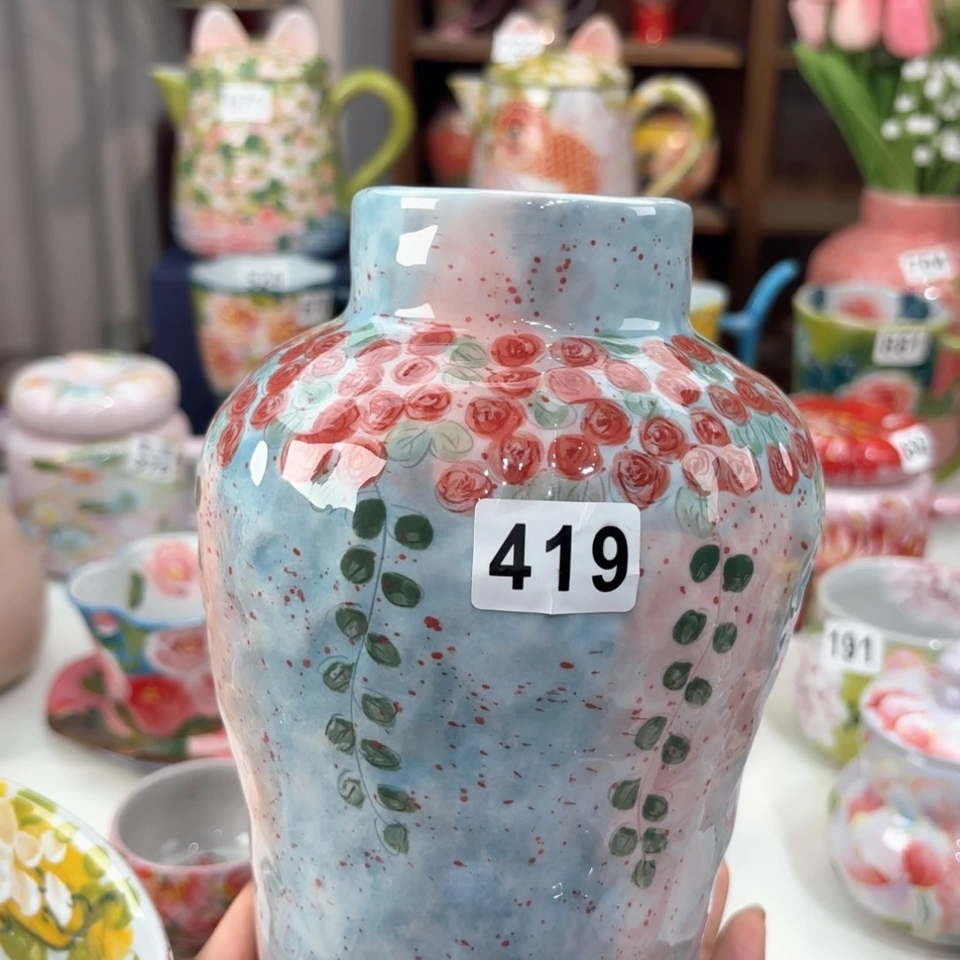 景德镇手绘高温釉下彩陶瓷茶具