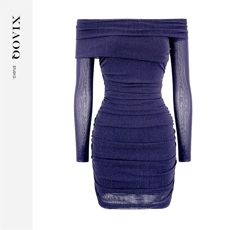 【小Q家】58678设计感褶皱重工细闪收腰吊带连衣裙辣妹连衣裙性感T