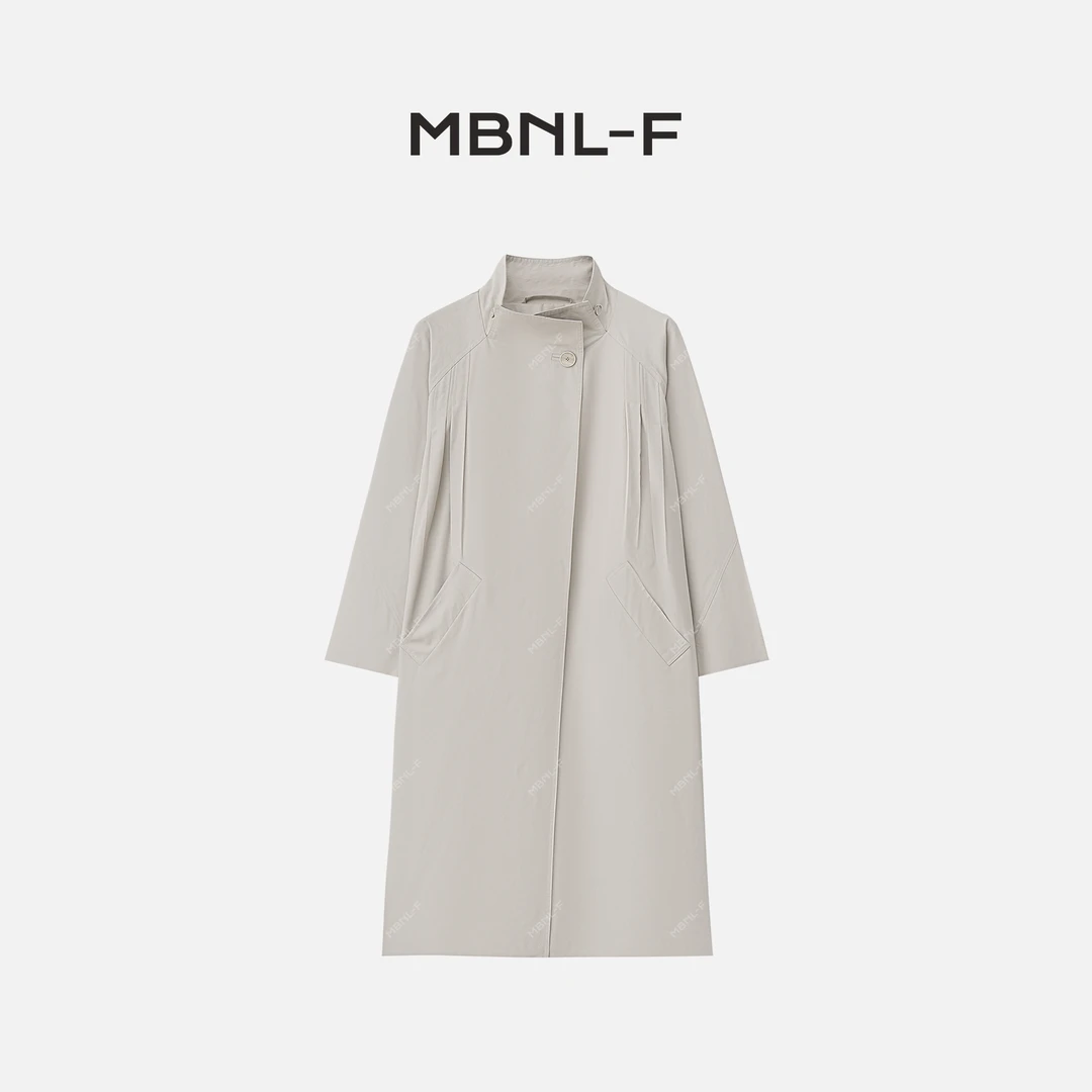 MBNL-F "率性风衣" 极简优雅利落中长款风衣 秦磊XM-XWT5003