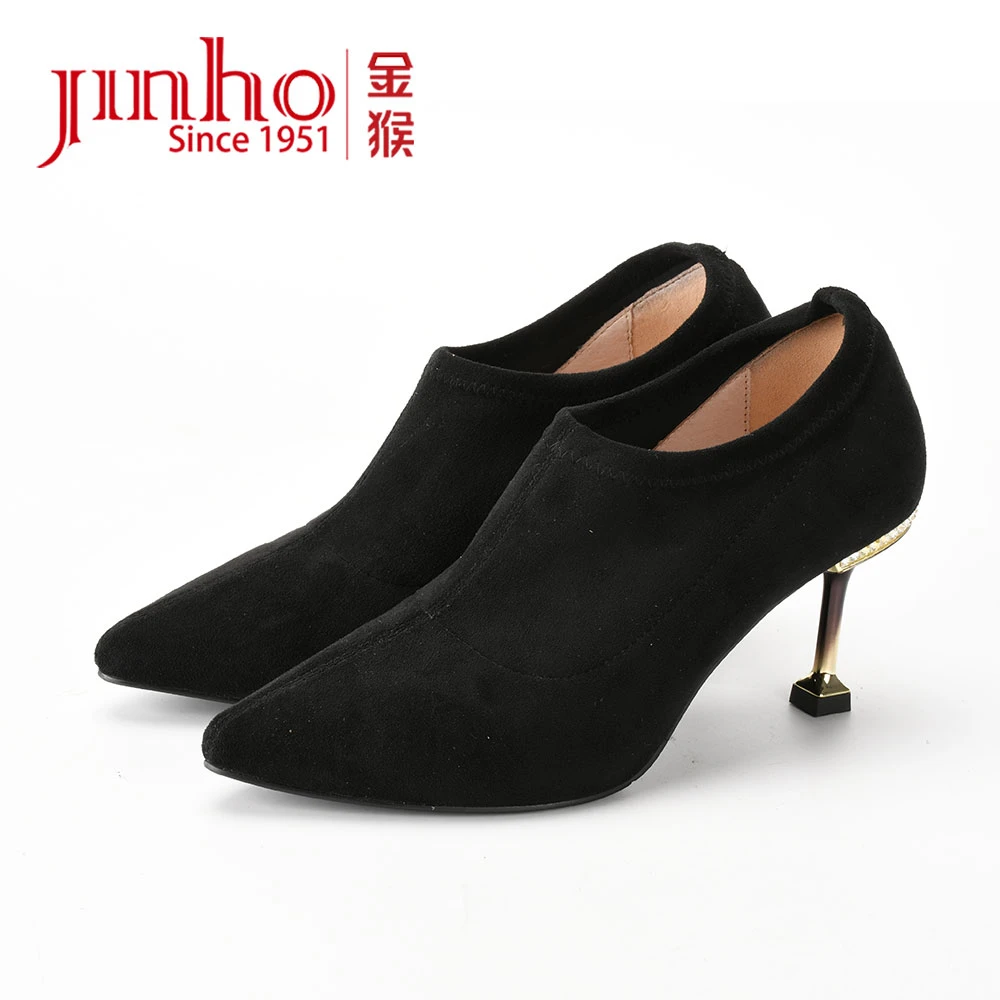 Jinho/金猴尖头时尚细跟女士短靴470079A/C