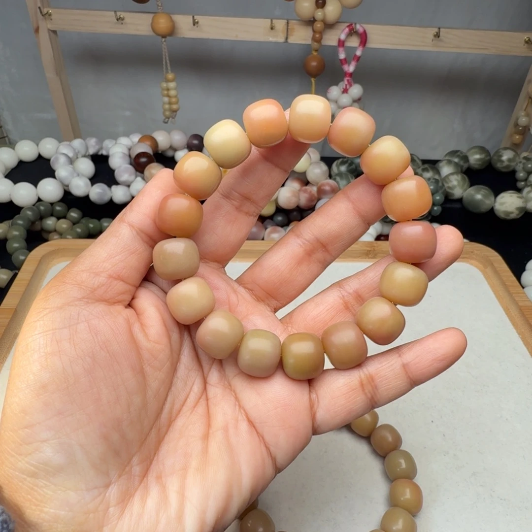 云***月菩提根/象牙果手串卡14干磨