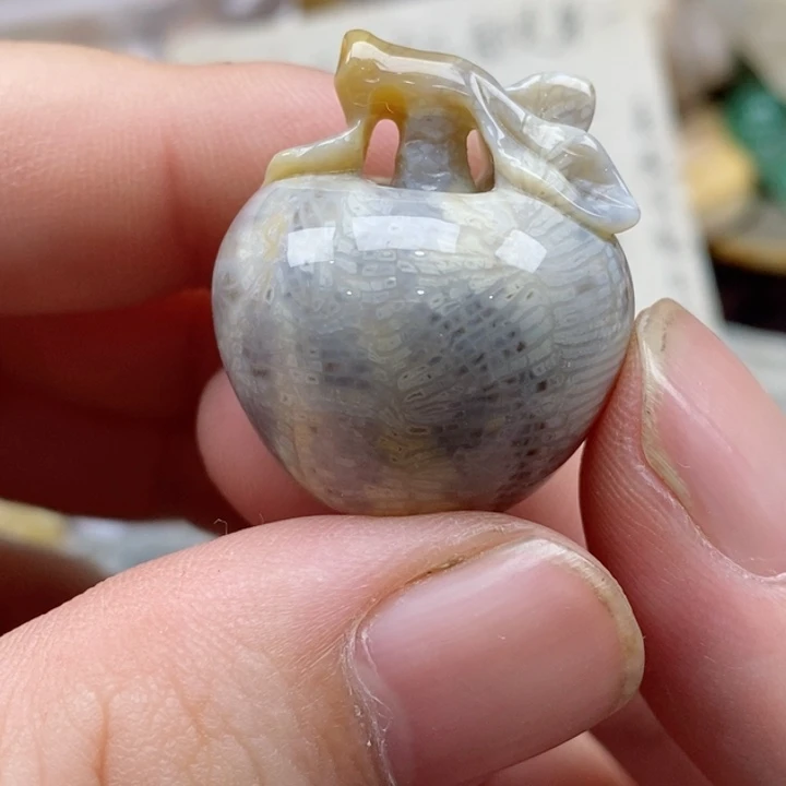 硅化珊瑚（珊瑚玉）未镶嵌颈饰
