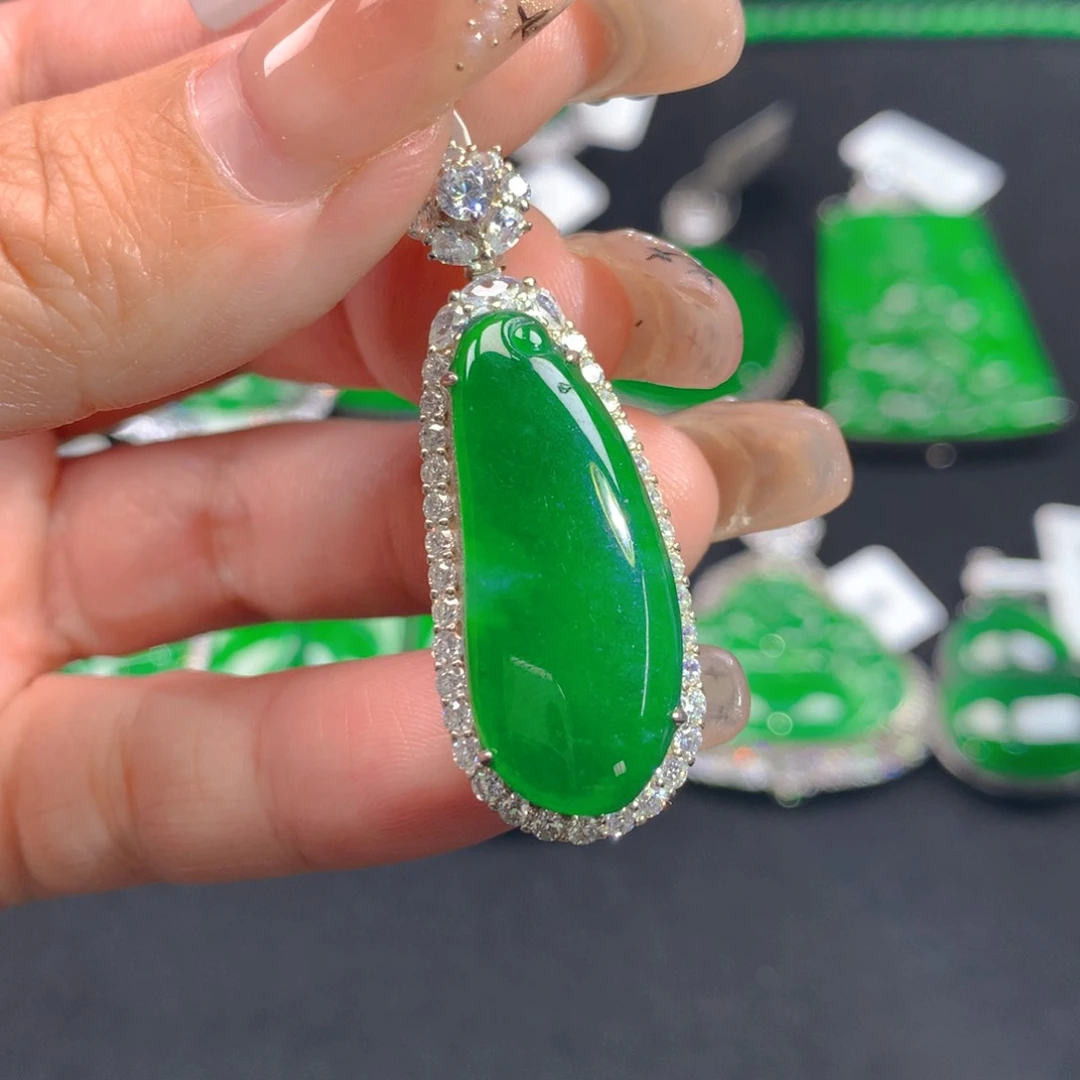 翡翠颈饰银S925镶嵌11111111111