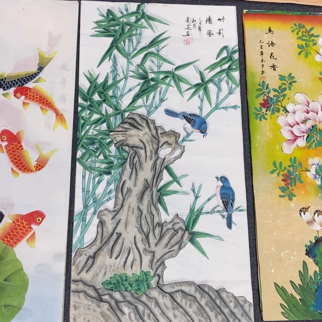 国画尺寸100✖️50三尺工笔手绘画