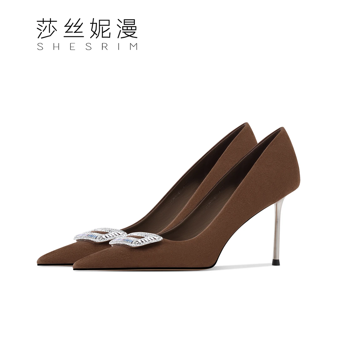 「8.5CM」方扣经典系列尖头细高跟女士高跟单鞋秋冬季新款上新大牌