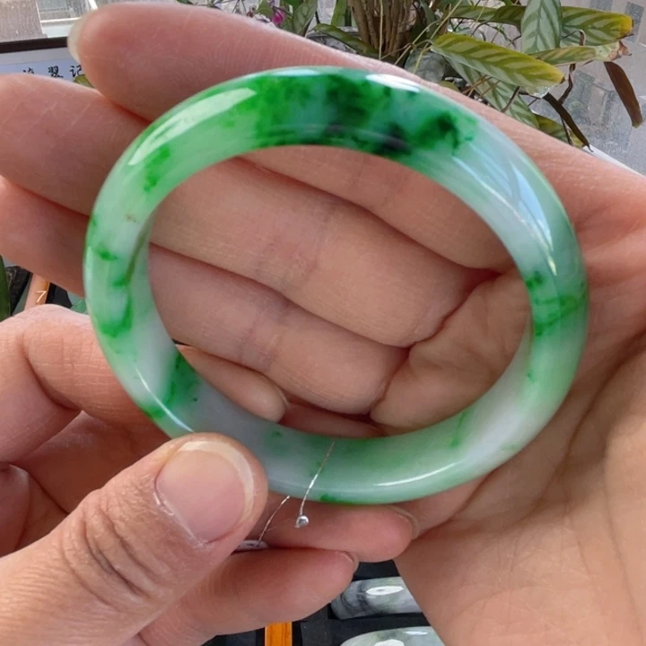 董***银翡翠未镶嵌手镯缅甸翡翠