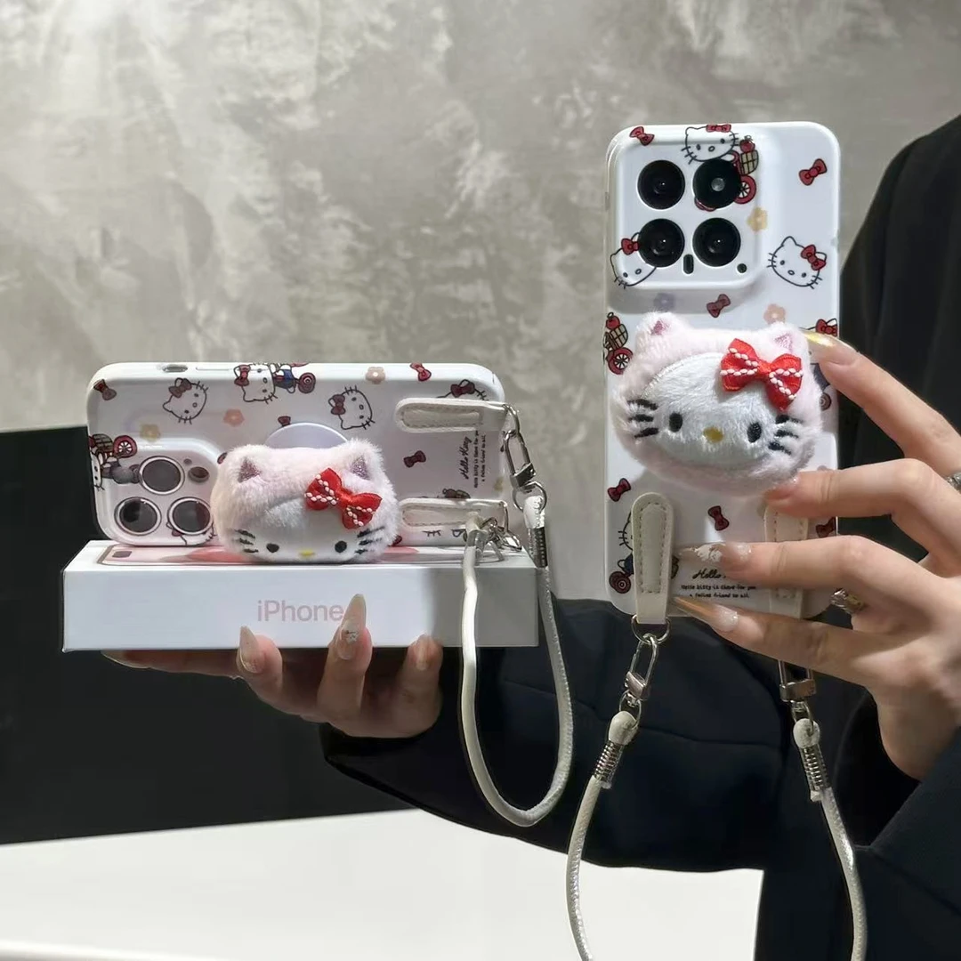 SMBLCE蝴蝶结单车kt挂绳适用苹果17/16菲林手机壳华为vivoppo小米