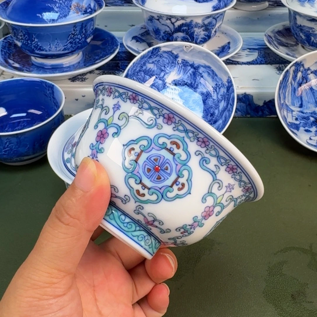 景德镇纯手绘茶具圆圆223