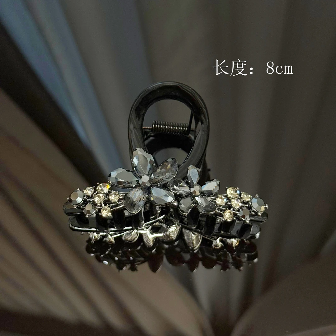 BAOSHATI/宝莎缇F-1358轻奢精致高级感满钻双面抓夹