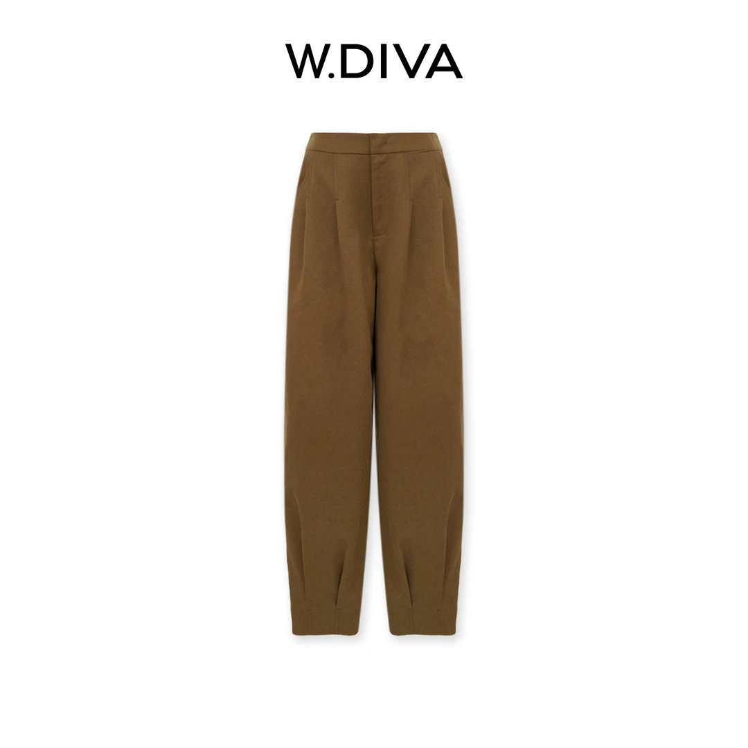 W.Diva【吉古森律】气球裤松弛卡其有腔调廓型休闲裤53K112916