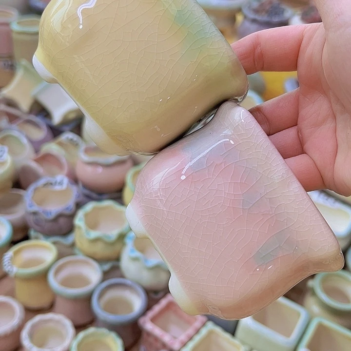 红陶陶瓷花盆当场满12包邮