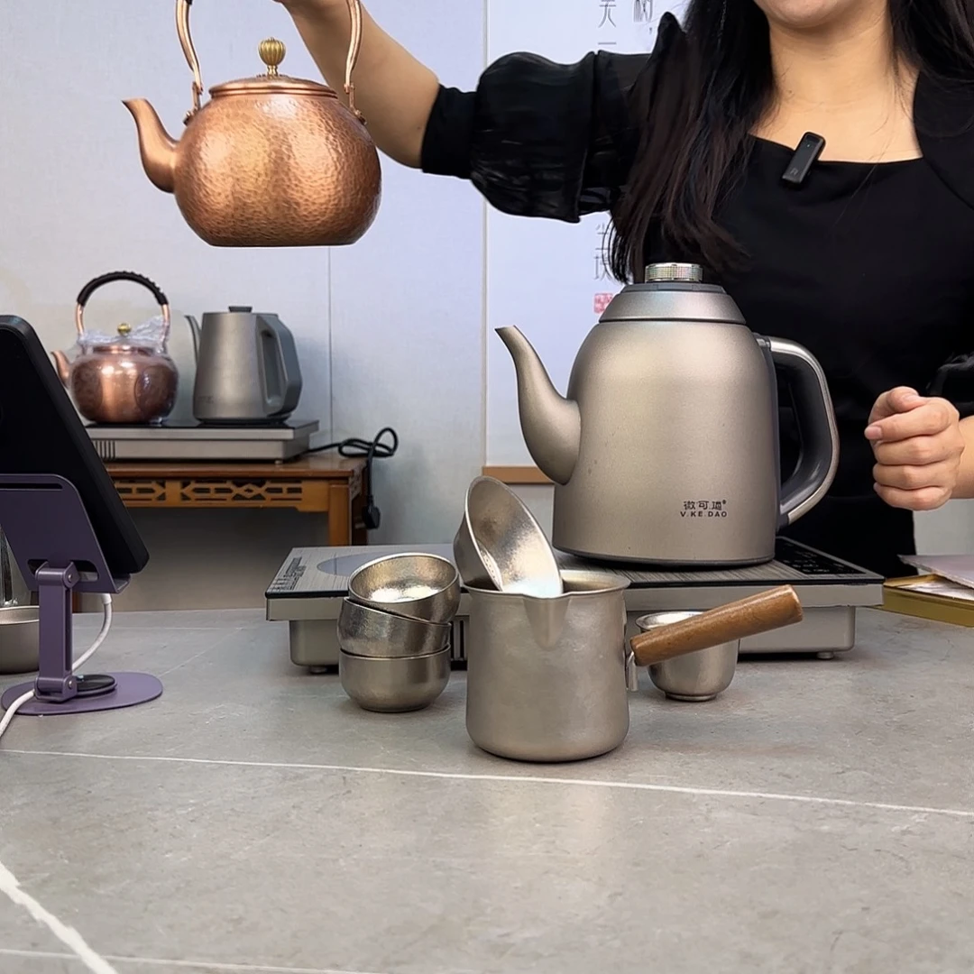 張***诚纯钛微可道纯钛烧水壶+铜壶