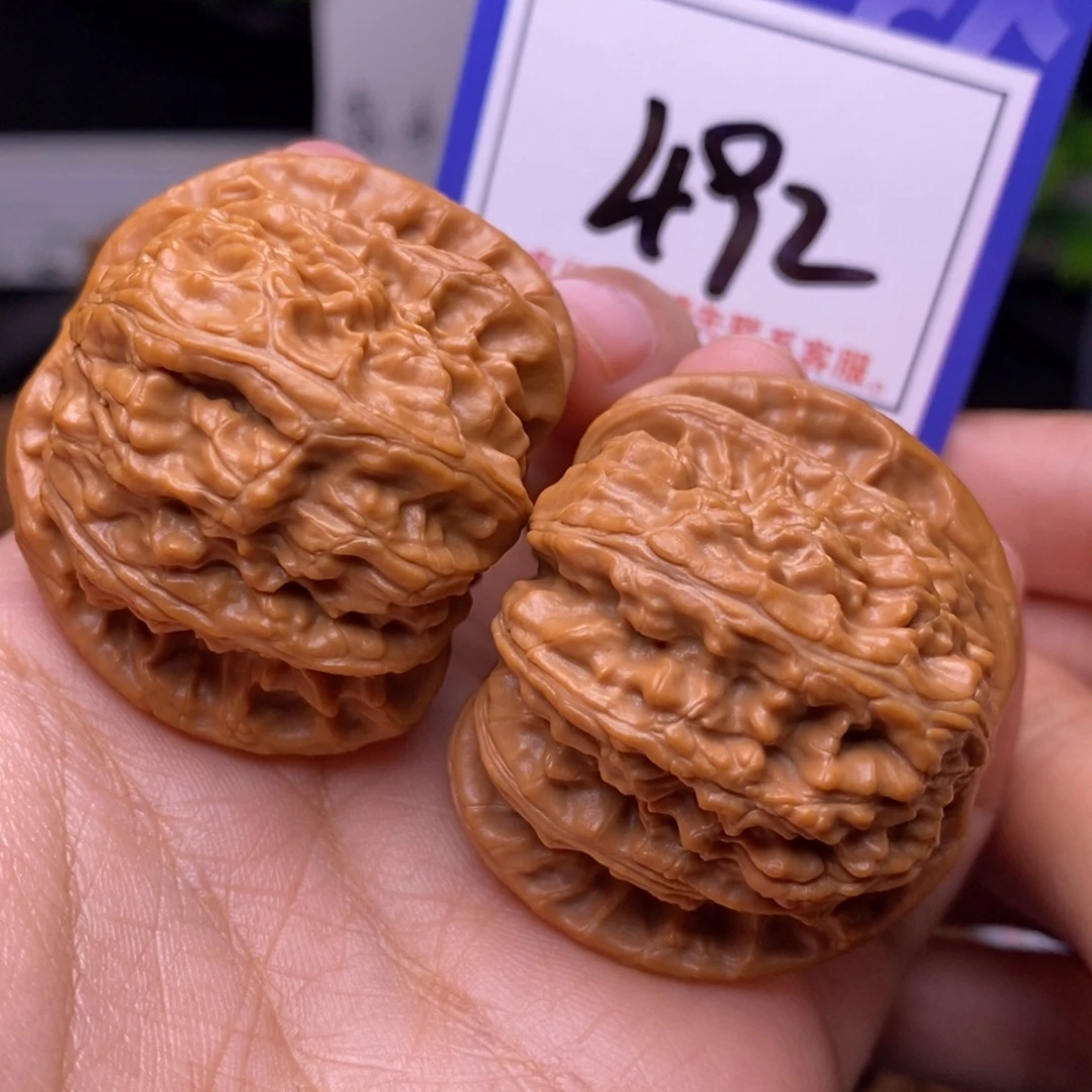 文玩核桃把件42球白492