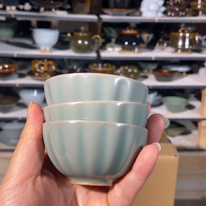 ༀ**ༀ原矿汝瓷小杯子1235689
