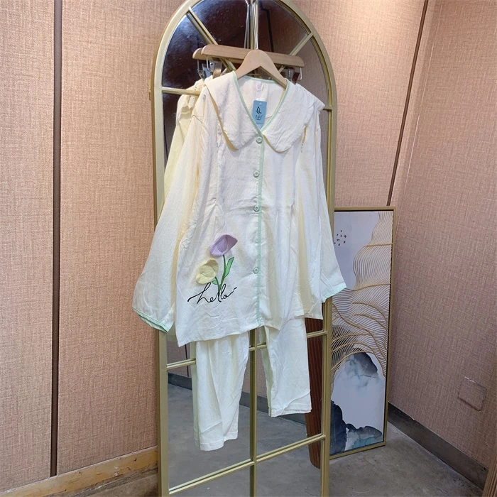 E418杏色孕妇月子服哺乳两件套   L100-130 XL140 2XL150