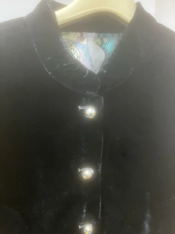 Hf666394定制扣宋锦提花马甲（以直播间展示为准）