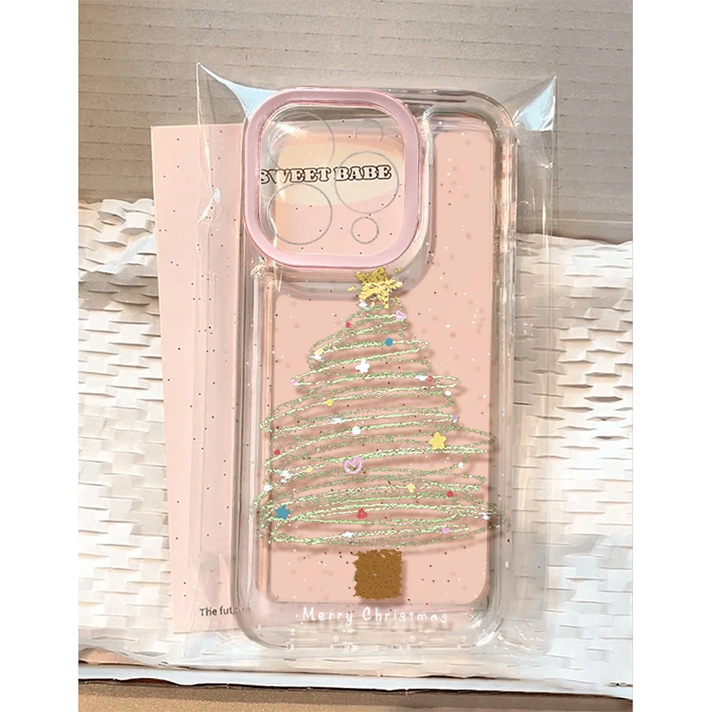 ins圣诞树适用苹果17手机壳iPhone15promax防摔161514男13女12软