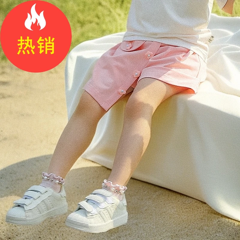 品牌女童夏季儿童短裤女孩安全裤中裤薄款五分裤XGK43046