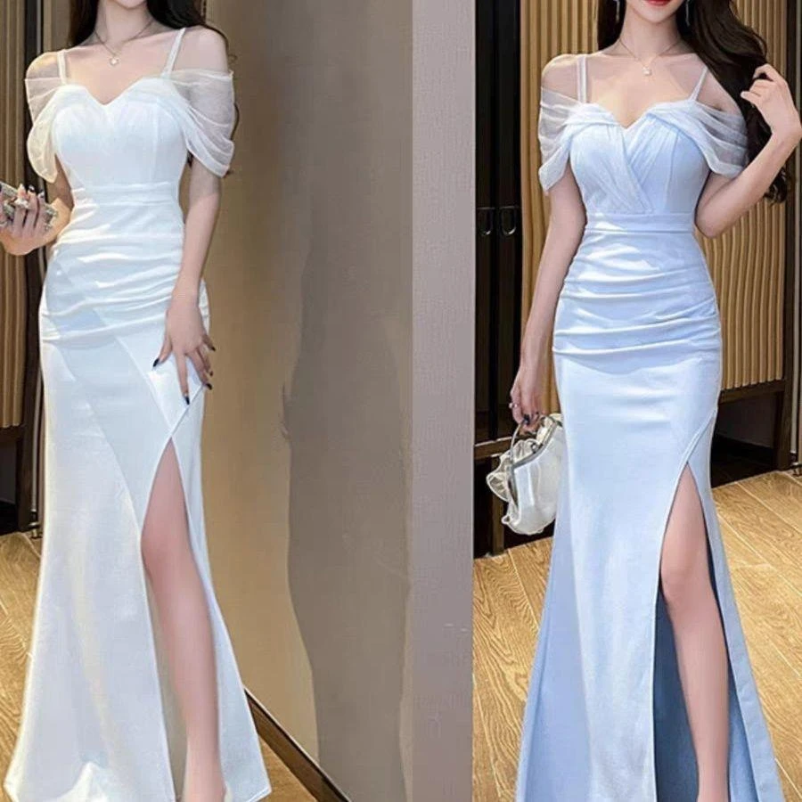 吊带性感气质晚礼服足浴名媛KTV技师修身工作服酷飒风女装高级感