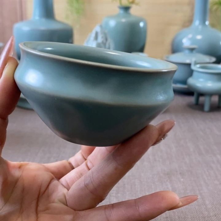 瓷片鸡心杯一一一一一一一一一