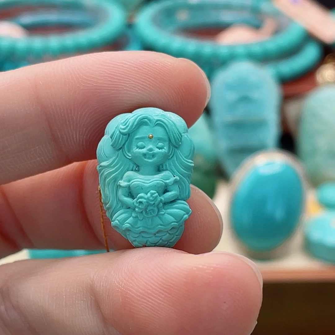 未镶嵌绿松石珠宝半成品