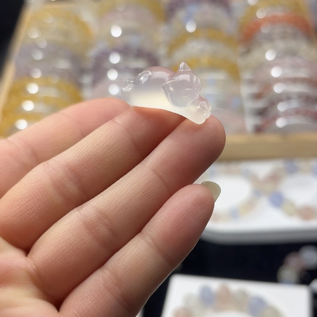玛瑙/玉髓未镶嵌手链趴趴猫