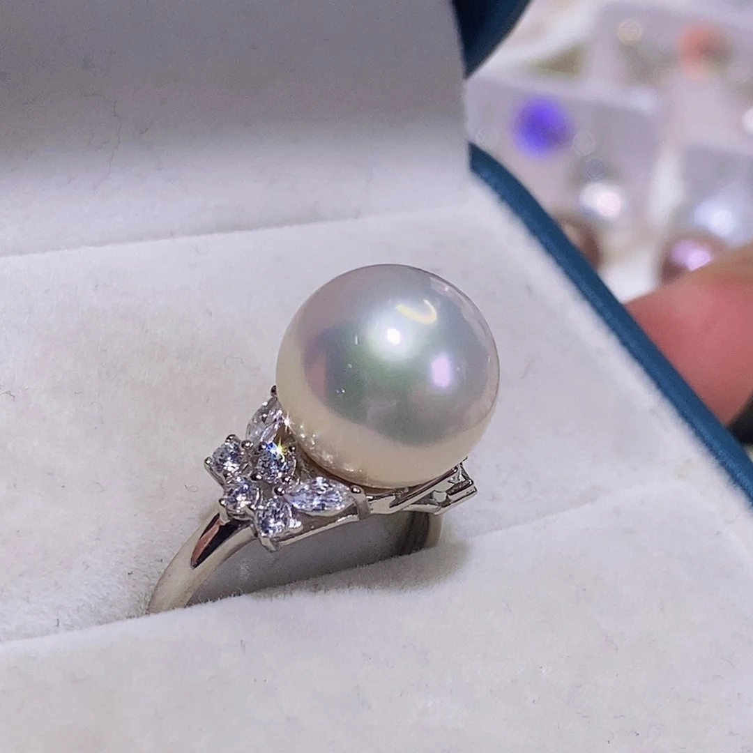 淡水珍珠戒指银S925镶嵌等**?