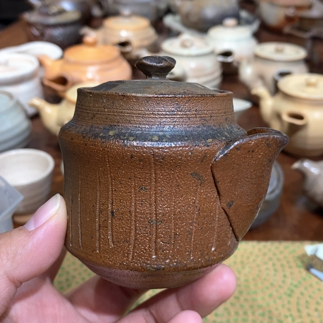 柴烧侘寂粗陶茶具