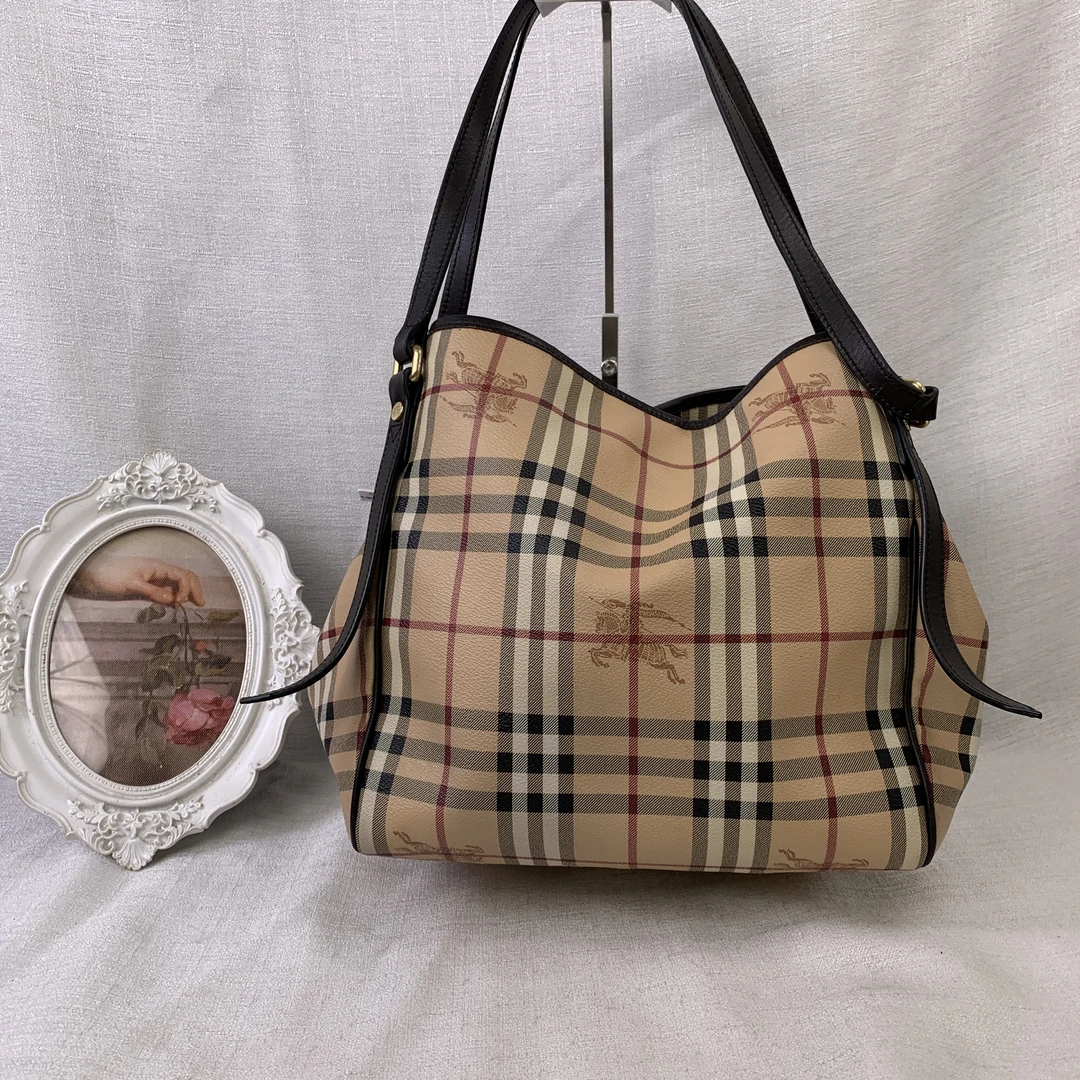 95新 BURBERRY/博柏利 巴宝莉黑色子母托特包/WJ12115002/5002
