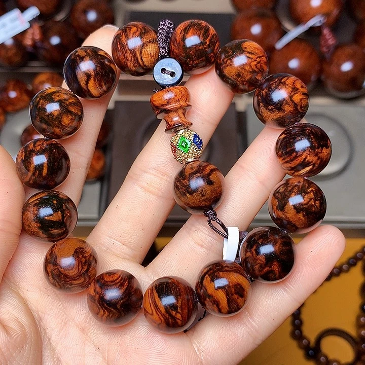 花梨木类手串/手链黄花梨风化料老挝花梨土埋料1.5