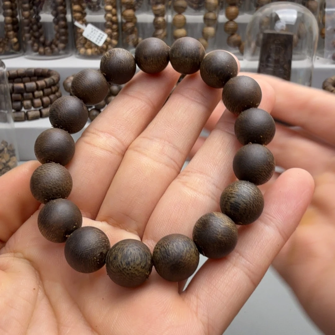 手串沉香棋楠沉香张勺子沉浮卡12+保17克