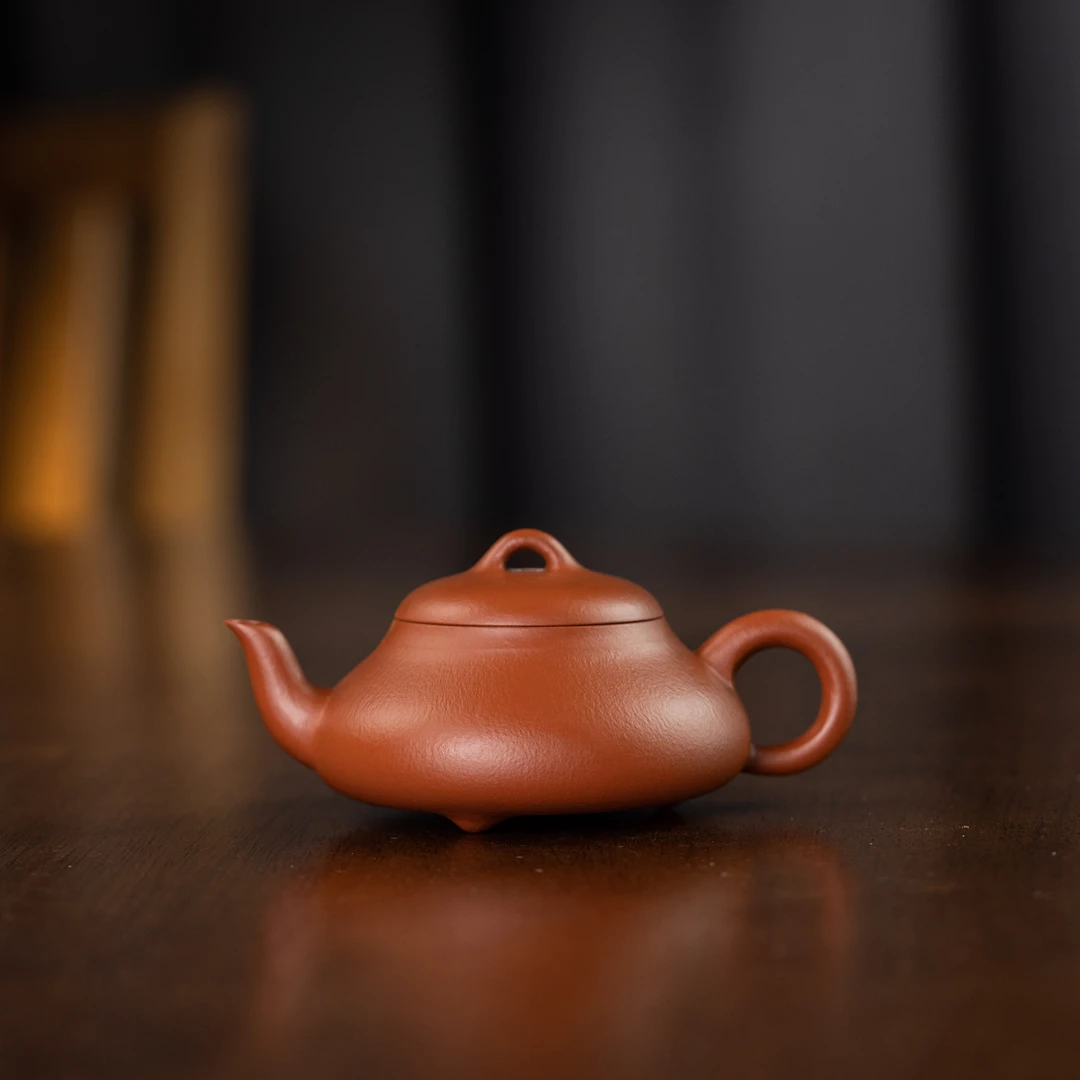 汉棠石瓢 朱泥 118cc 家用紫砂壶tt1