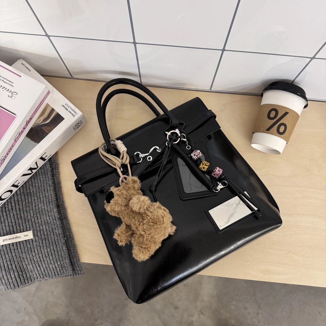 复古手提凯莉包包女2025新款潮时尚韩国双肩包学院风大容量背包