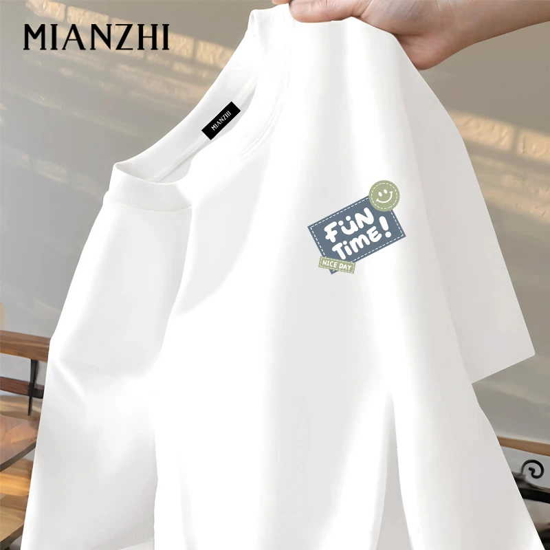 棉致品牌纯棉短袖t恤男夏季潮牌大码简约2025新款青少年学生半袖