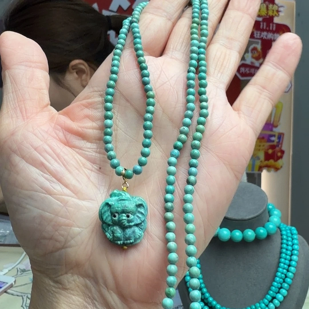 绿松石未镶嵌颈饰