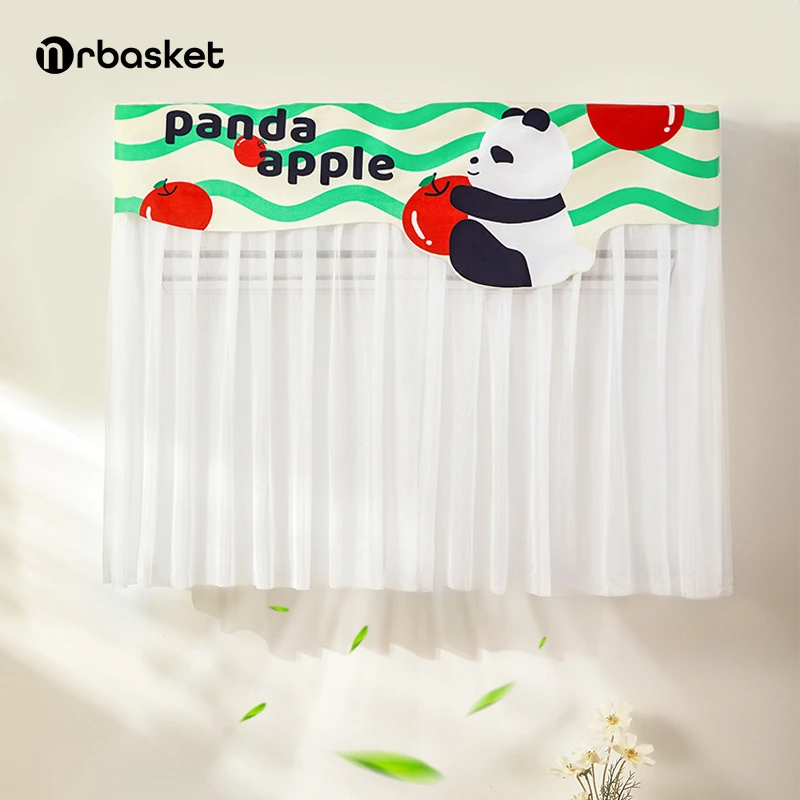 空调防直吹挡风帘新款卡通空调挂机防尘罩布坐月子防冷风直吹纱帘