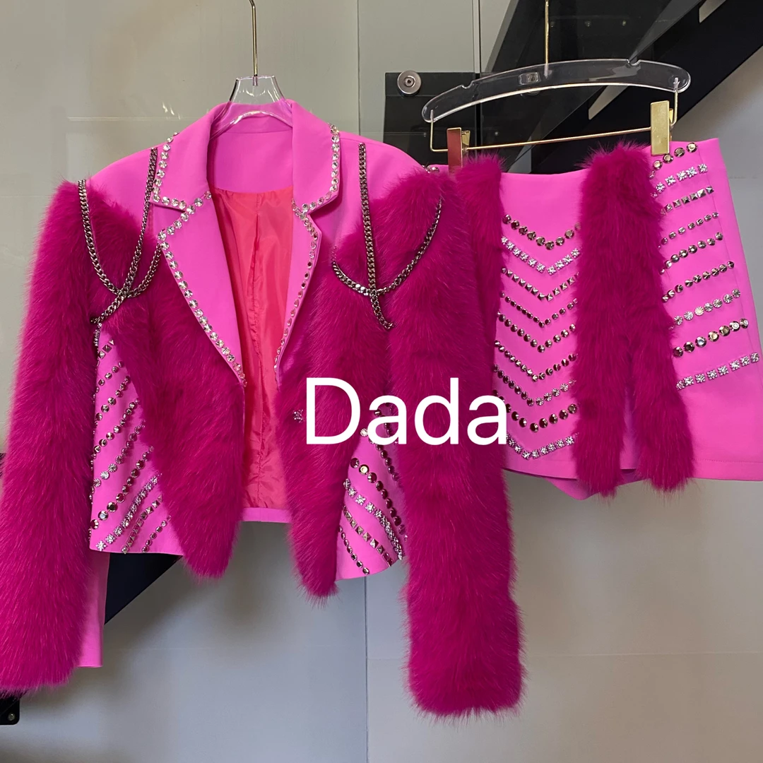 Dada设计款新款重工个性款休闲时尚百搭洋气套装C15815